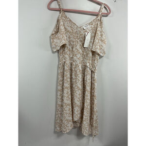 Girls Sienna Sky Fit & Flare Knee Length Dress Medium Mauve Floral Pullover NWT